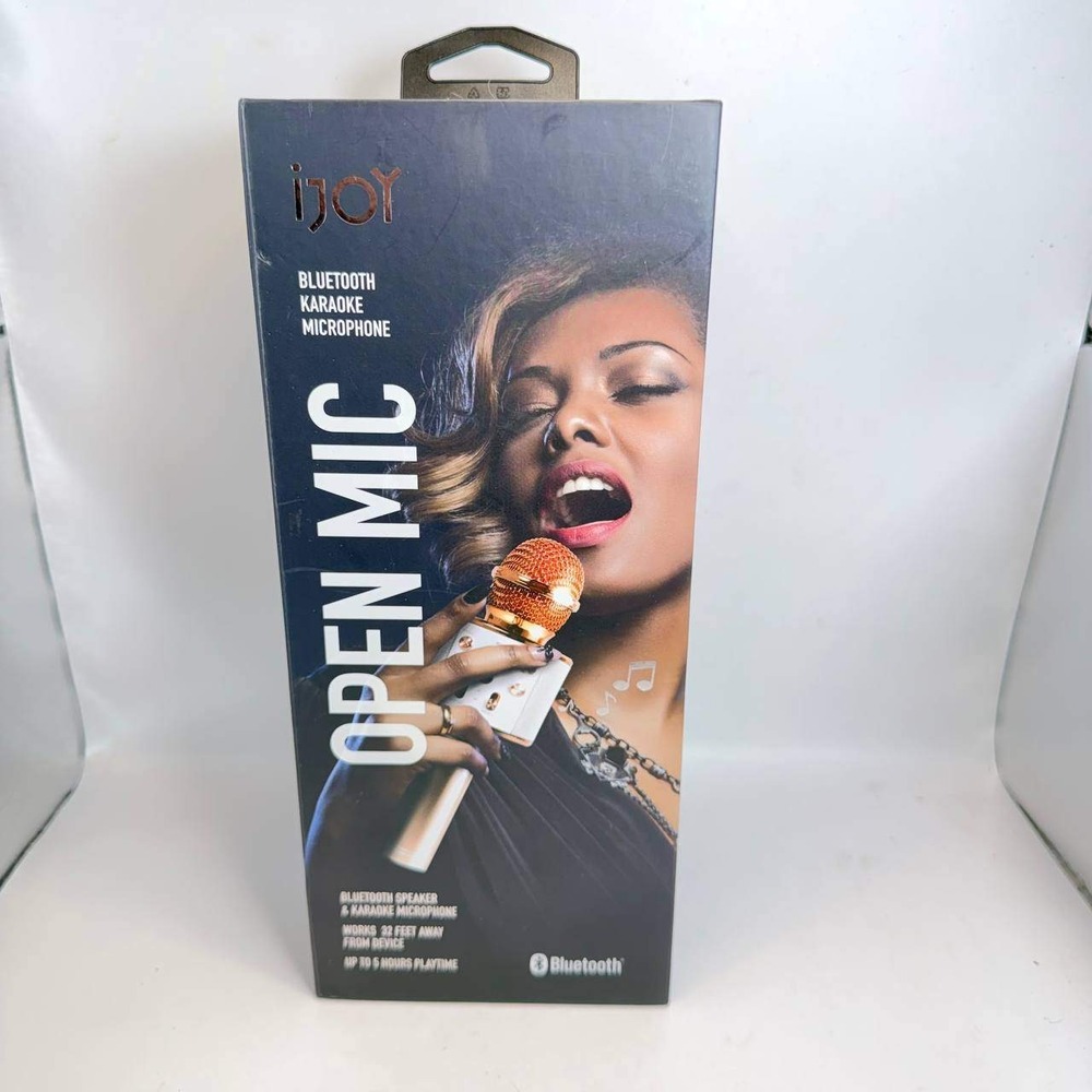 iJoy Open Mic Bluetooth Karaoke Microphone Wireless Speaker Black IJGT1046-3H1